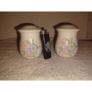 SJL Vintage Floral pair of Salt and Pepper Shakers